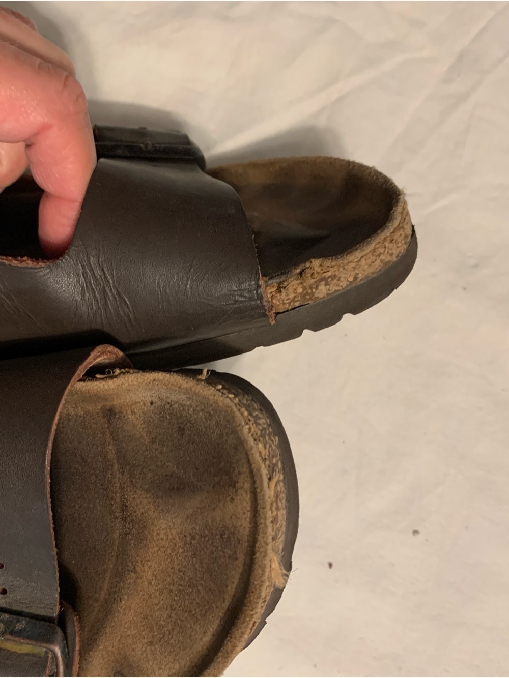 Birkenstock Brown Two-Strap Leather Sandals - Picture 7 of 10